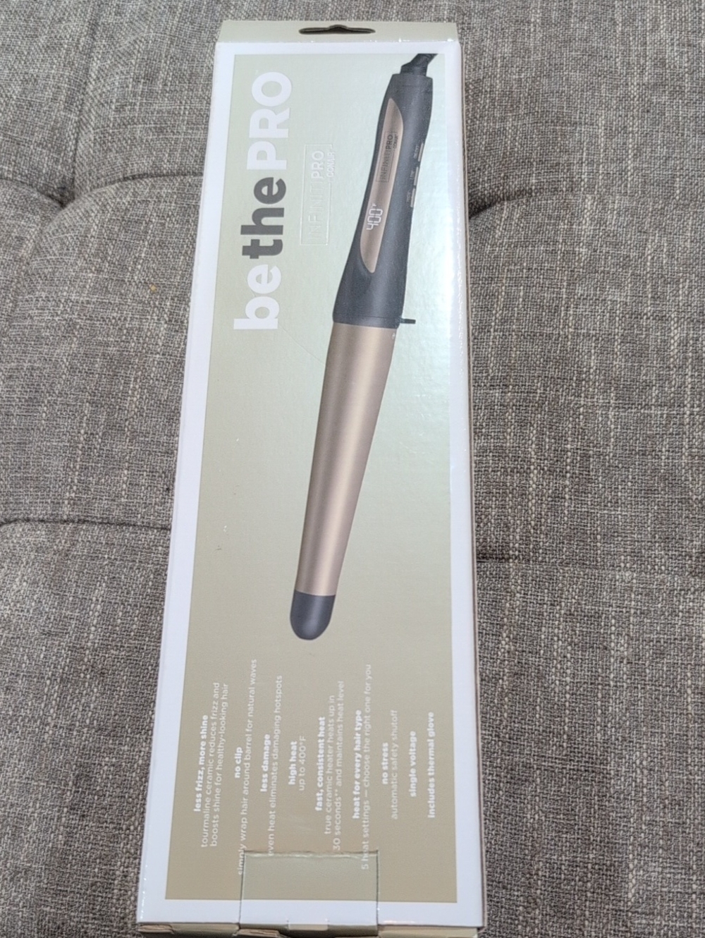 Be the Pro Gold Curling Wand - Sleek Gold Finish